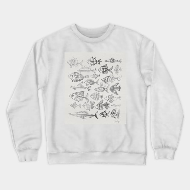 fish inkings silver Crewneck Sweatshirt by CatCoq